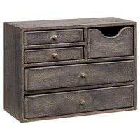 Thumbnail for Grey Cabinet w/5 Drawers USA Handcrafted Wood CWI+ 