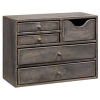 Thumbnail for Grey Cabinet w/5 Drawers USA Handcrafted Wood CWI+ 