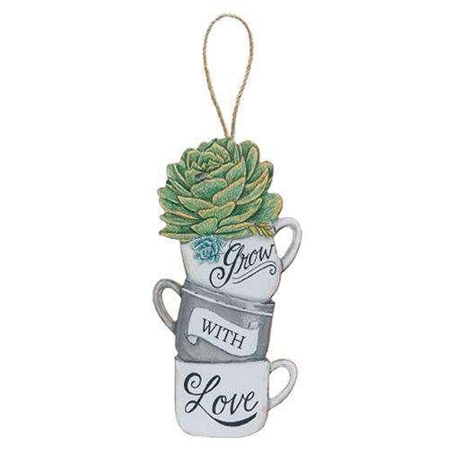 Grow With Love Plaque Valentine Decor CWI+ 