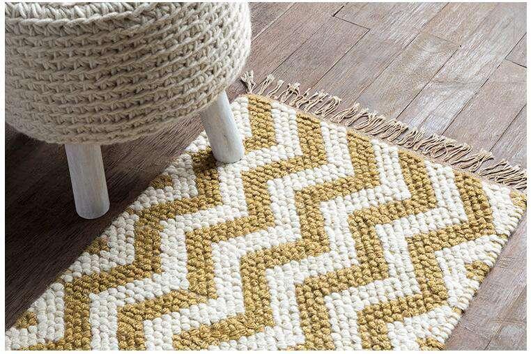 Handmade Straw Tatami Non-slip Braided Rug - The Fox Decor