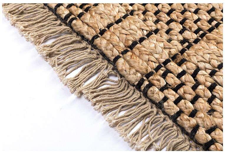 Handmade Straw Tatami Non-slip Braided Rug - The Fox Decor