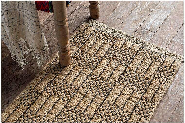 Handmade Straw Tatami Non-slip Braided Rug - The Fox Decor