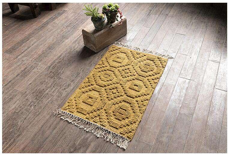 Handmade Straw Tatami Non-slip Braided Rug - The Fox Decor