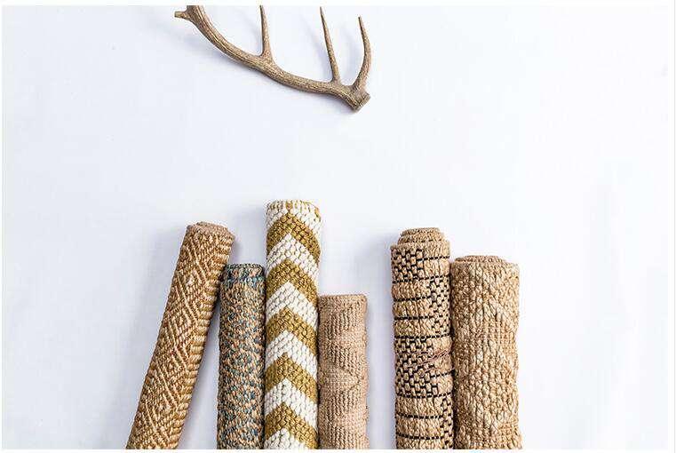 Handmade Straw Tatami Non-slip Braided Rug - The Fox Decor