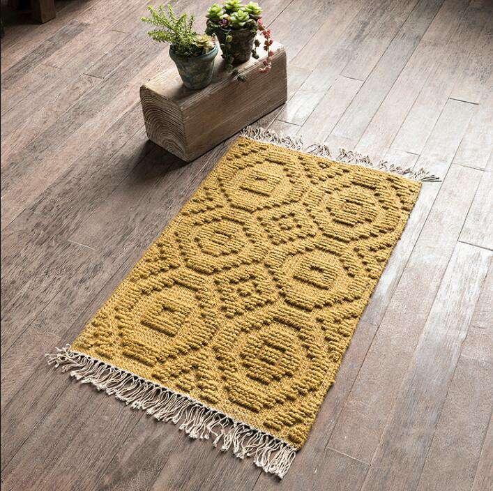 Handmade Straw Tatami Non-slip Braided Rug - The Fox Decor