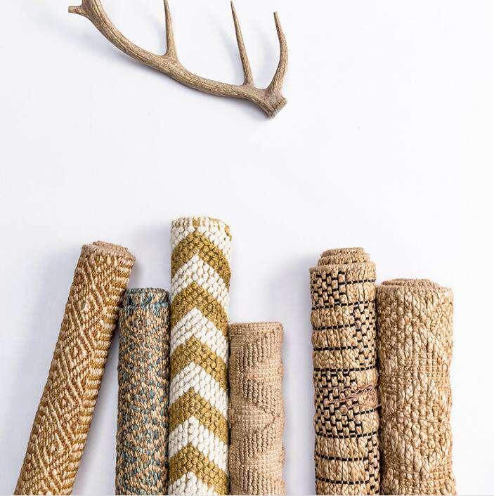 Handmade Straw Tatami Non-slip Braided Rug - The Fox Decor