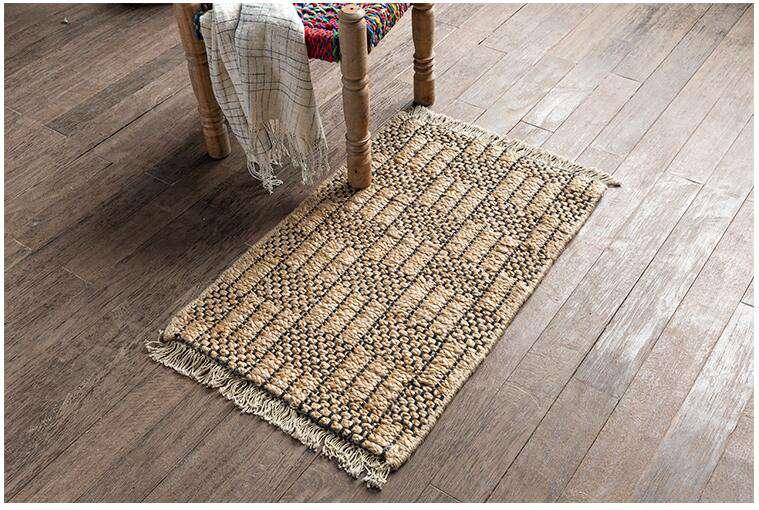 Handmade Straw Tatami Non-slip Braided Rug - The Fox Decor