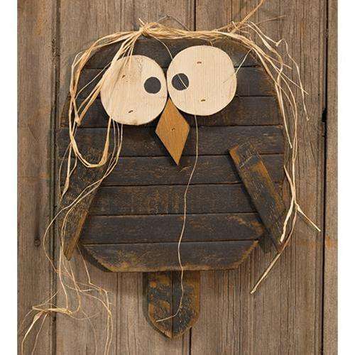 Hanging Chubby Lath Owl, 16" Wall CWI+ 