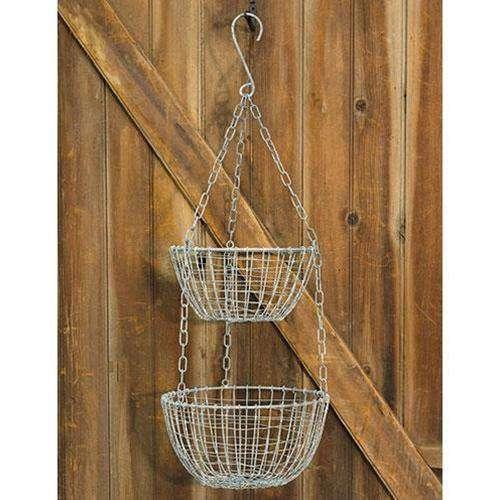 Hanging Round Wire Basket Set Baskets CWI+ 