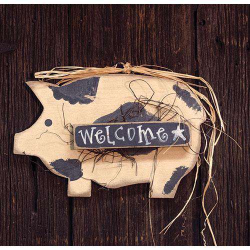 Hanging Welcome Pig Wall Decor CWI+ 