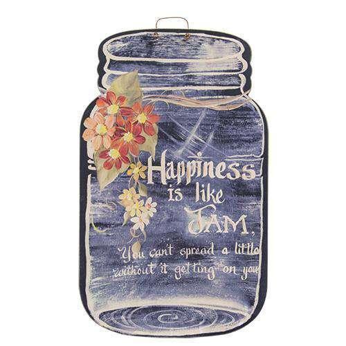 Happiness Is Like Jam Mason Jar - The Fox Decor