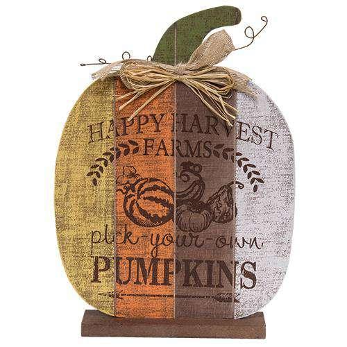 Happy Harvest Farms Pumpkin - Tall Tabletop & Decor CWI+ 