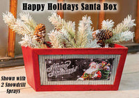 Thumbnail for Happy Holidays Rectangle Box Wood CWI+ 
