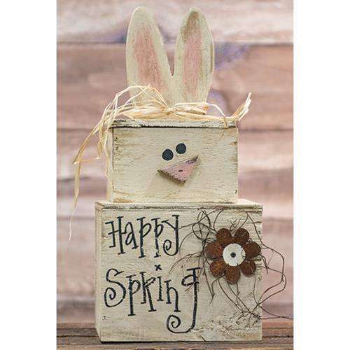 Happy Spring Bunny Stacker Spring Made USA CWI+ 
