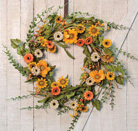 Thumbnail for Harvest Daisy Garden Wreath, 22