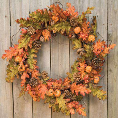 Harvest Leaves Wreath - 20" Fall CWI+ 