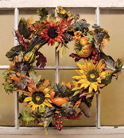 Harvest Sunflower Wreath Fall CWI+ 