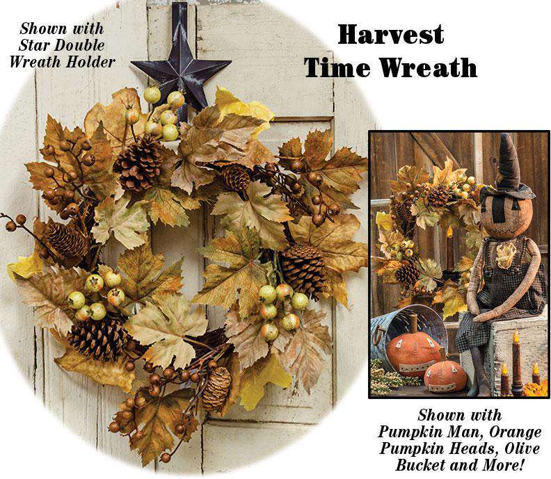 Harvest Time Wreath, 22" Wreaths CWI+ 