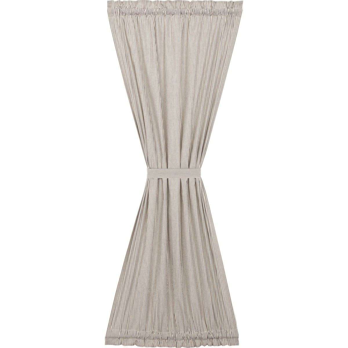 Hatteras Seersucker Blue Ticking Stripe Door Panel 72