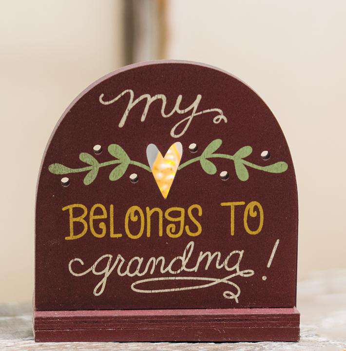 Heart Belongs to Grandma Tealight Holder Wall Decor CWI+ 
