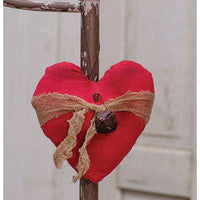 Thumbnail for Heart Ornament w/ Rusty Bell Valentine Decor CWI+ 