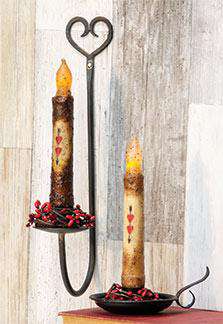 Heart Timer Taper - Burnt Mustard 6" - The Fox Decor