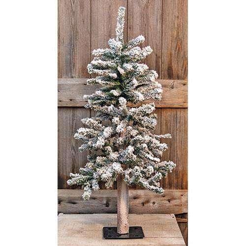 Heavy Flocked Alpine Tree, 3ft - The Fox Decor