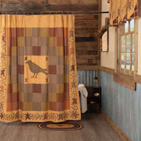 Thumbnail for Heritage Farms Applique Crow & Star Shower Curtain 72