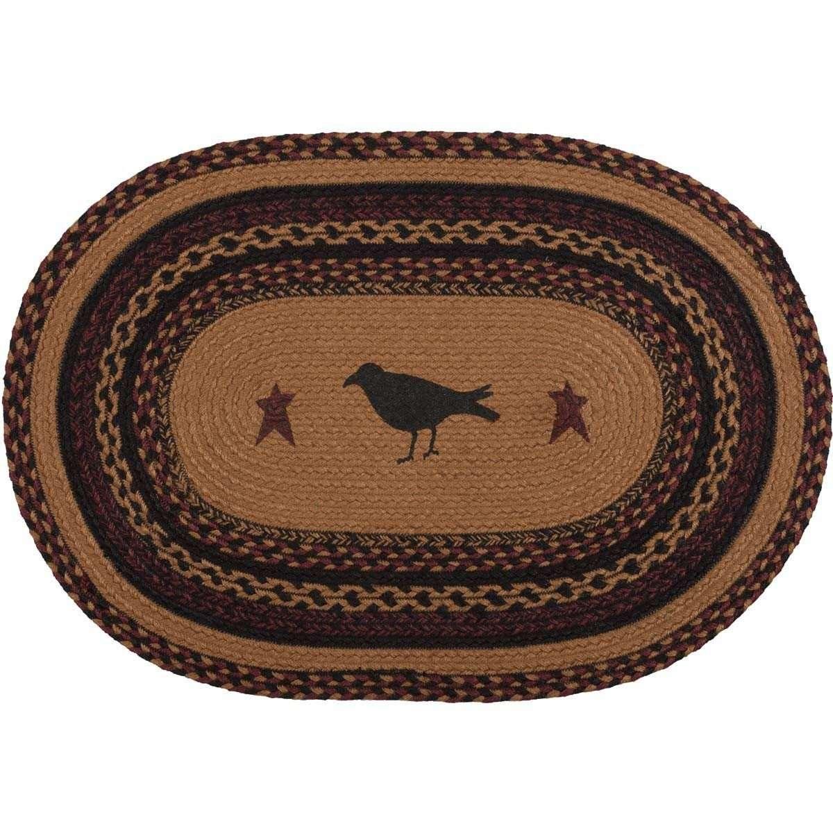 Heritage Farms Crow Jute Braided Rug Oval rugs VHC Brands 20x30 inch 