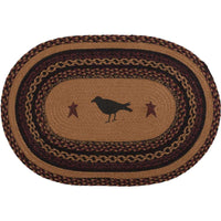 Thumbnail for Heritage Farms Crow Jute Braided Rug Oval rugs VHC Brands 20x30 inch 