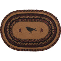 Thumbnail for Heritage Farms Crow Jute Braided Rug Oval rugs VHC Brands 20x30 inch 