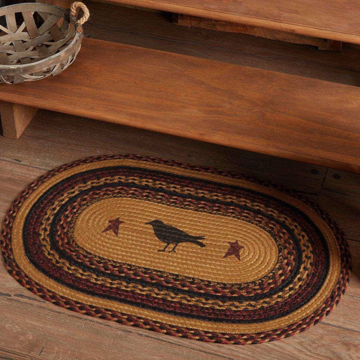 Heritage Farms Crow Jute Braided Rug Oval rugs VHC Brands 
