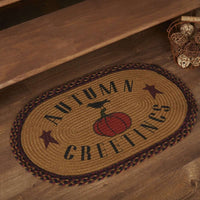 Thumbnail for Heritage Farms Harvest Autumn Greetings Jute Braided Rug Oval rugs VHC Brands 