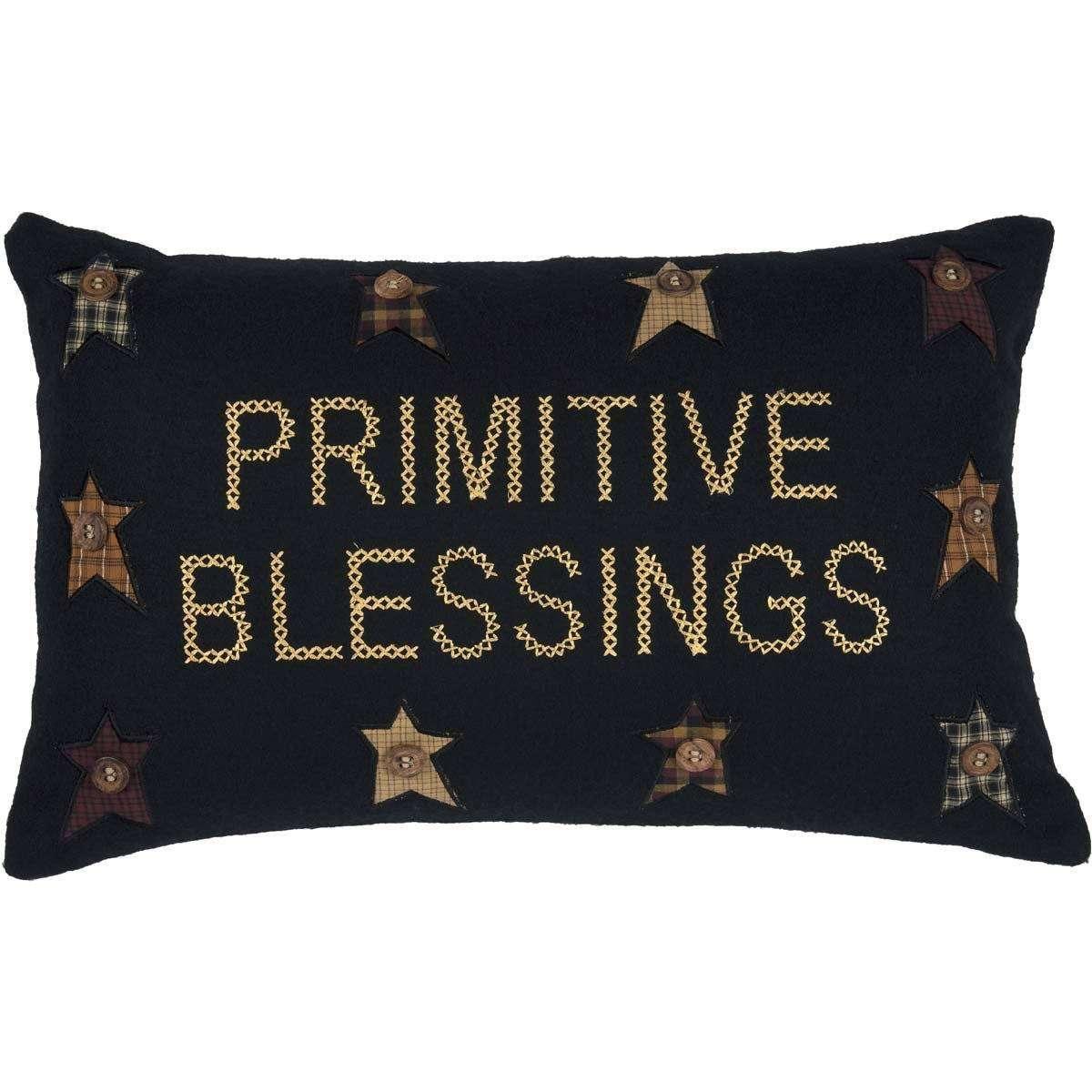 Heritage Farms Primitive Blessings Pillow 14x22 Pillows VHC Brands 