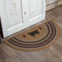 Thumbnail for Heritage Farms Sheep Jute Braided Rug Oval/Half Circle rugs VHC Brands 