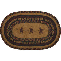 Thumbnail for Heritage Farms Star and Pip Jute Braided Rug Oval rugs VHC Brands 20x30 inch 