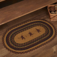 Thumbnail for Heritage Farms Star and Pip Jute Braided Rug Oval rugs VHC Brands 