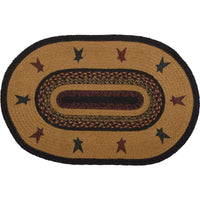 Thumbnail for Heritage Farms Star Jute Braided Rug Oval VHC Brands rugs VHC Brands 20x30 inch 