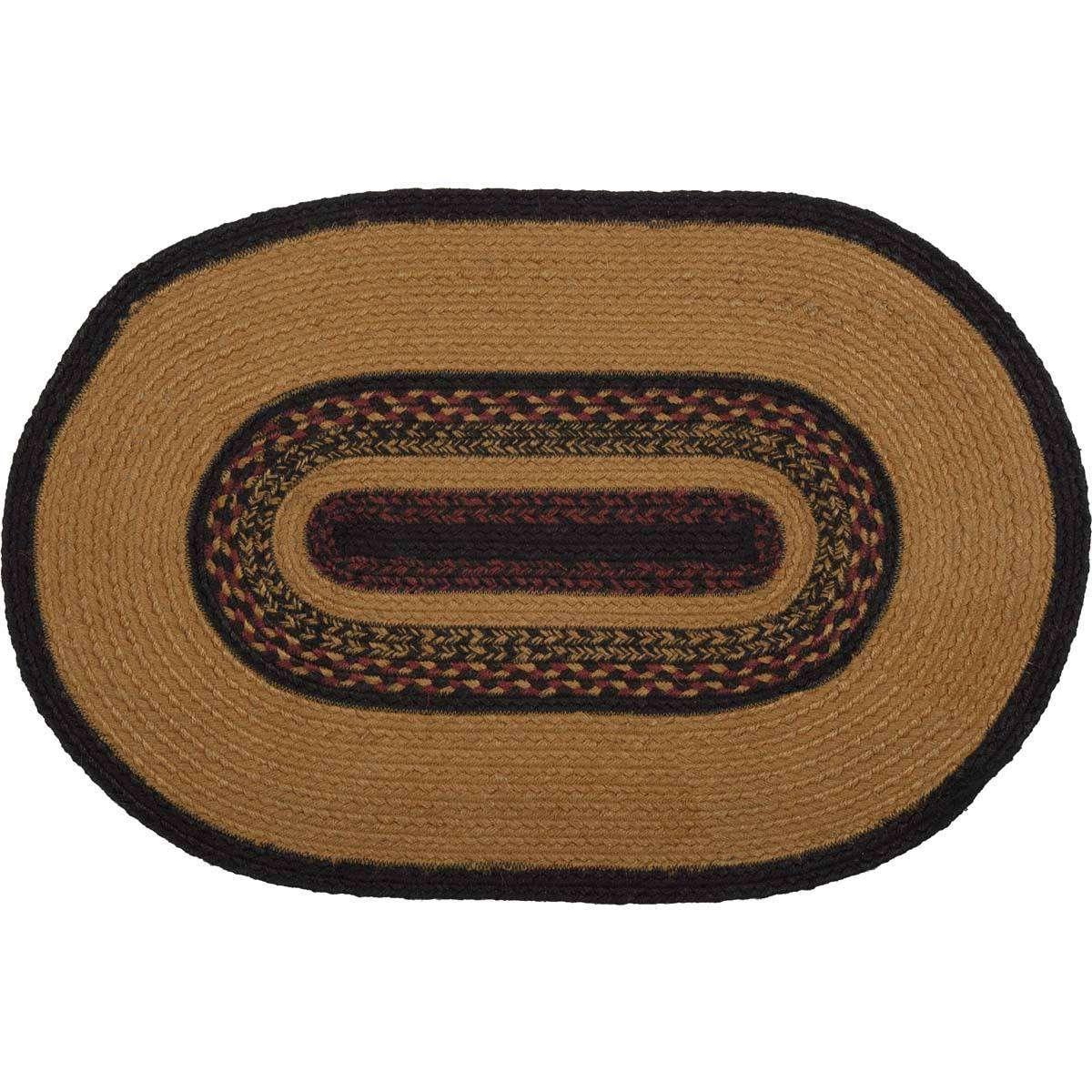 Heritage Farms Star Jute Braided Rug Oval VHC Brands - The Fox Decor