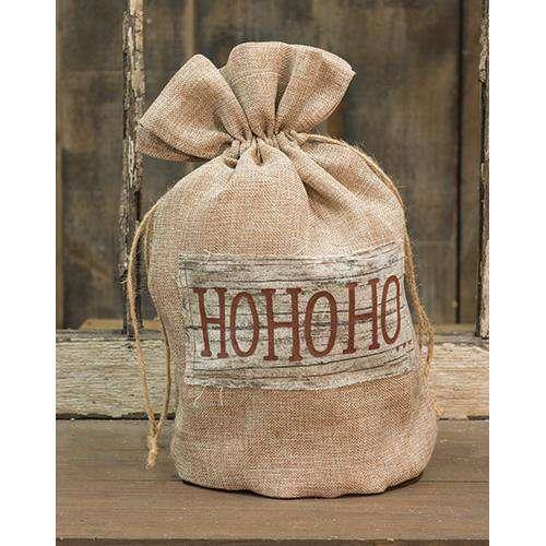 Ho Ho Ho Burlap Bag, 15x9 Christmas Decor Tabletop & Decor CWI+ 