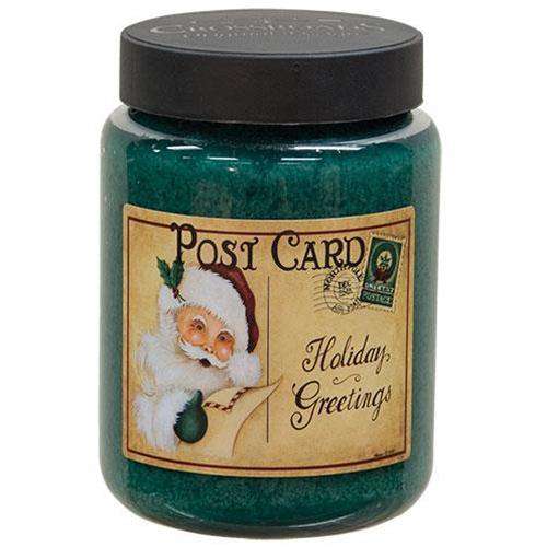 Holiday Greetings Jar Candle, 26oz Art Label Candles CWI+ 