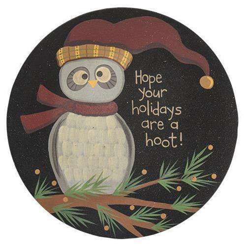 Holiday Owl Plate Plates & Holders CWI+ 