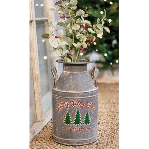Holly Jolly Farm Milk Can - The Fox Decor