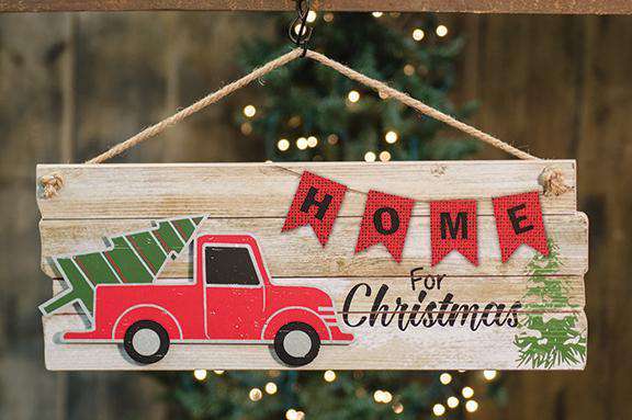 Home for Christmas Hanging Sign Wall CWI+ 