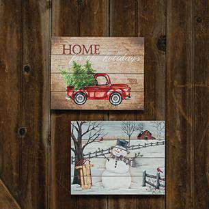 Home For the Holidays Pallet Art Wall Decor CWI+ 