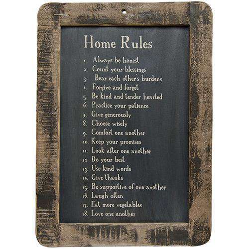 Home Rules Blackboard Home Wall Decor CWI+ 