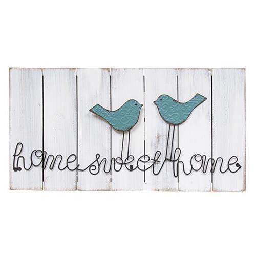 Home Sweet Home Wire Bird Sign Pictures & Signs CWI+ 