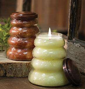 ^^Honey Apple Beehive Jar Candle Keeper of the Light CWI+ 