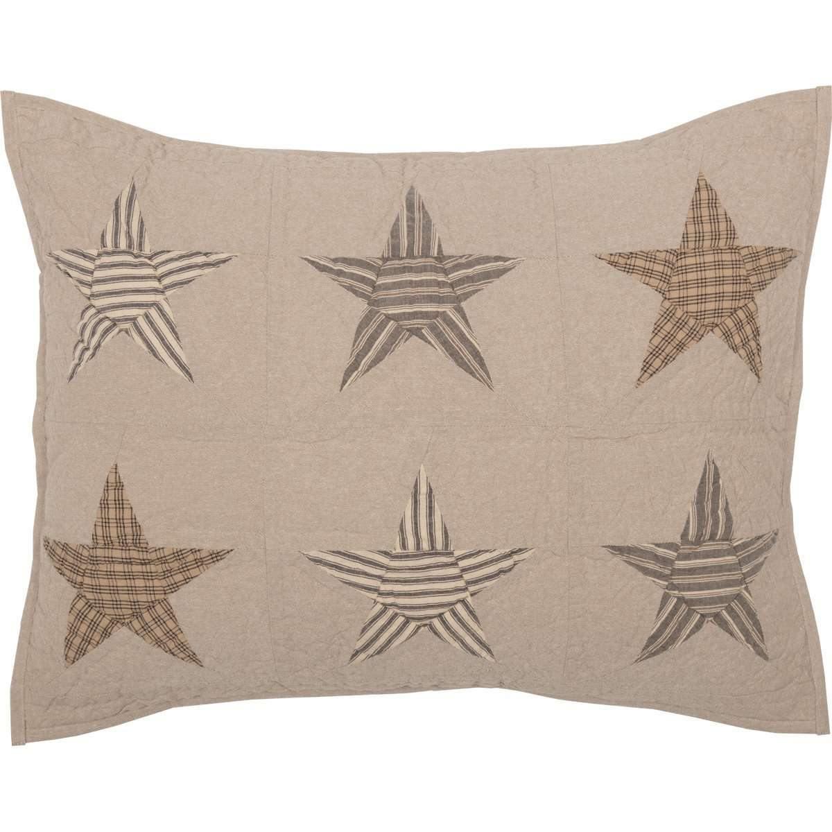 Sawyer Mill Star Charcoal Standard Sham 21x27