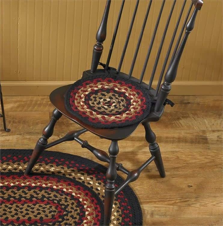 Folk Art Braided Chair pad Set of 4 - The Fox Decor